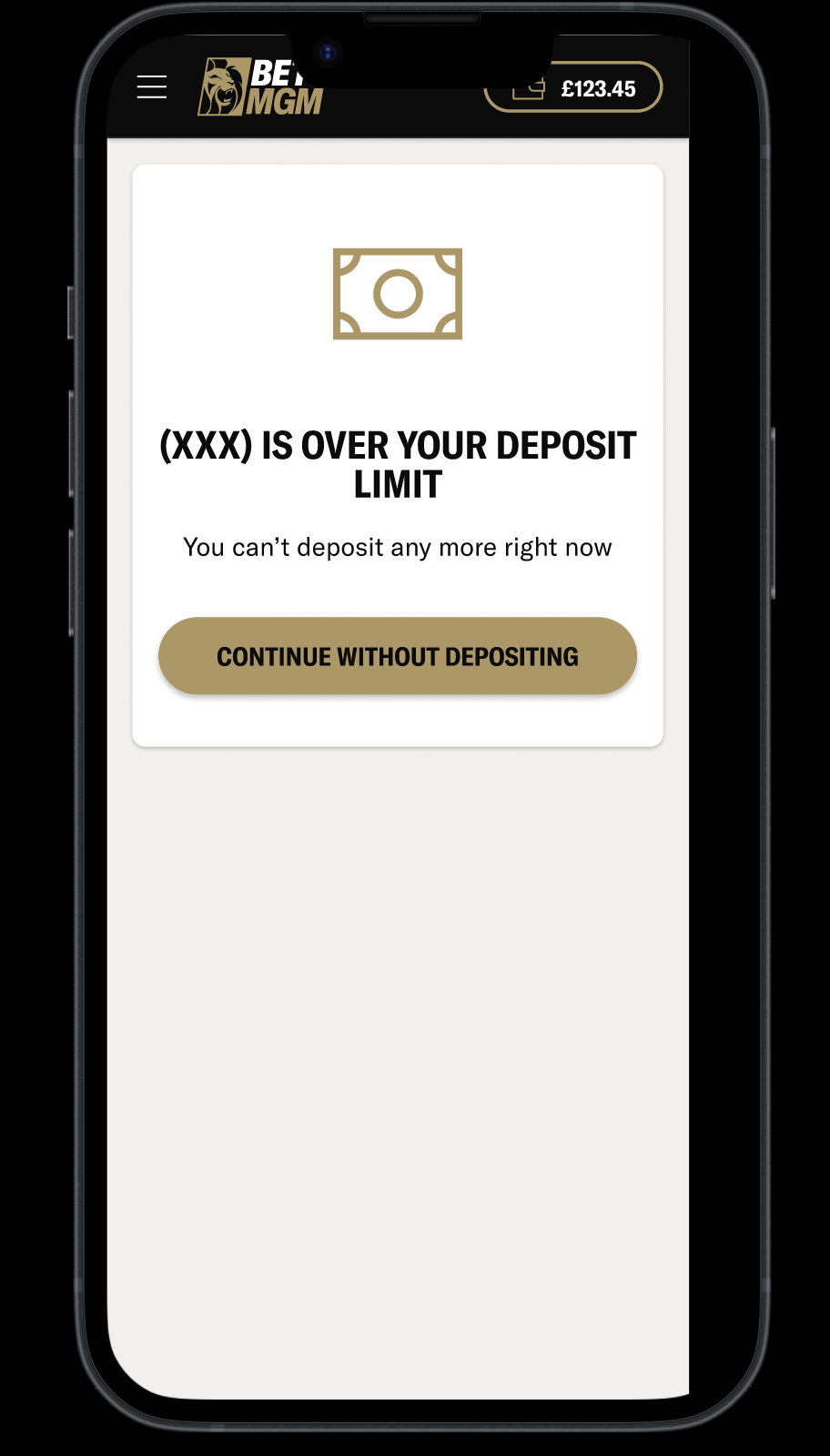 LeoVegas in-product message