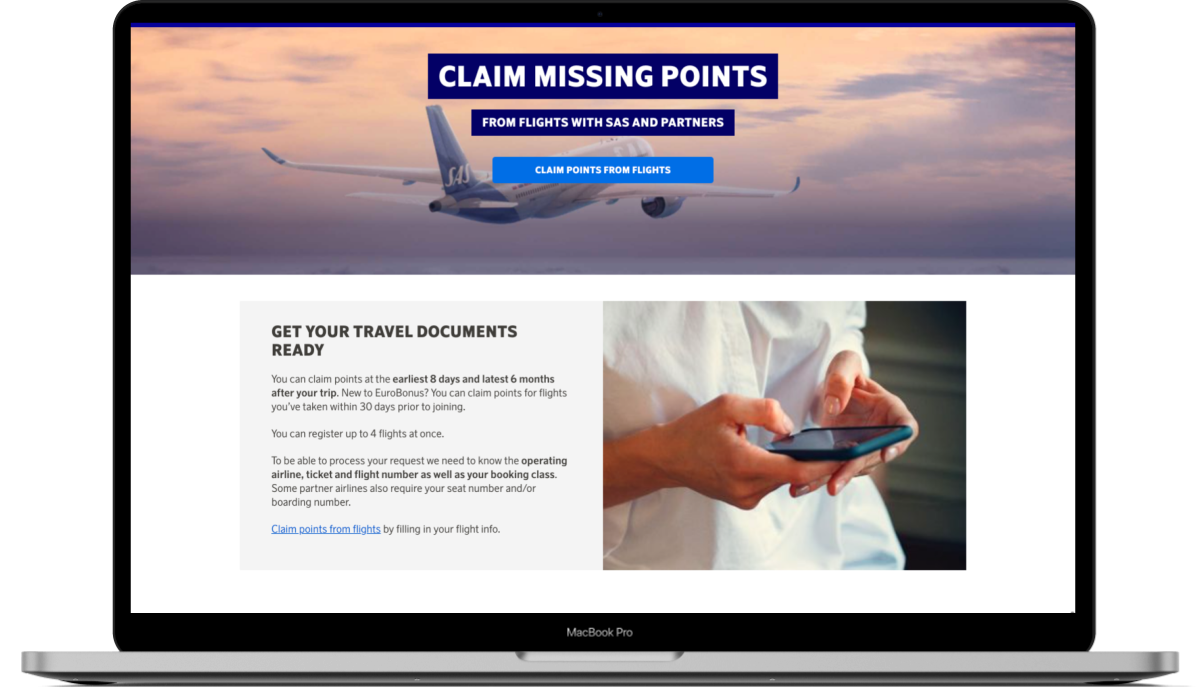 SAS Claim missing points UX writing