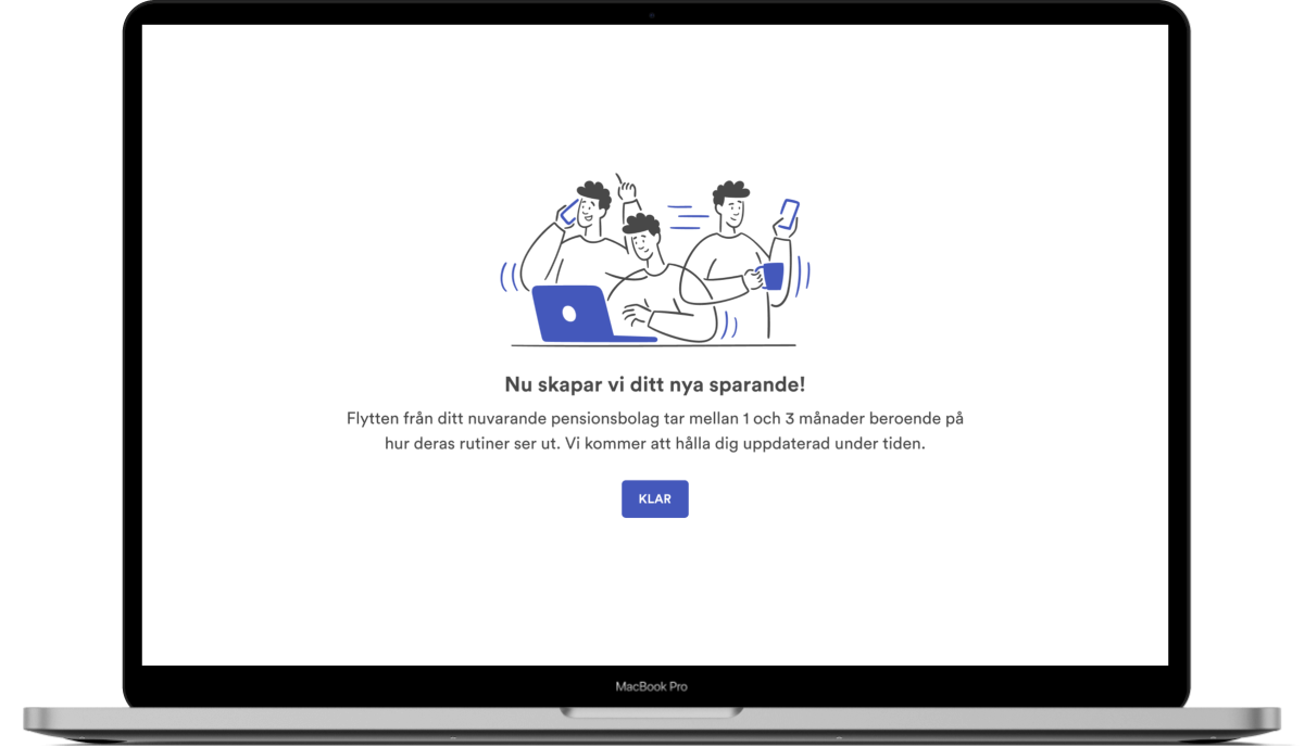 Advinans confirmation screen
